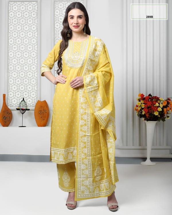 Eliza 273 Fancy cambric Kurti With Bottom Dupatta Collection